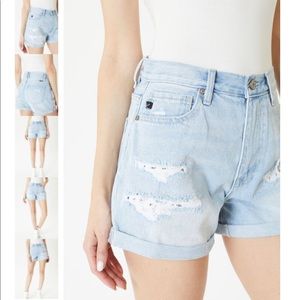 90s high waist denim shorts